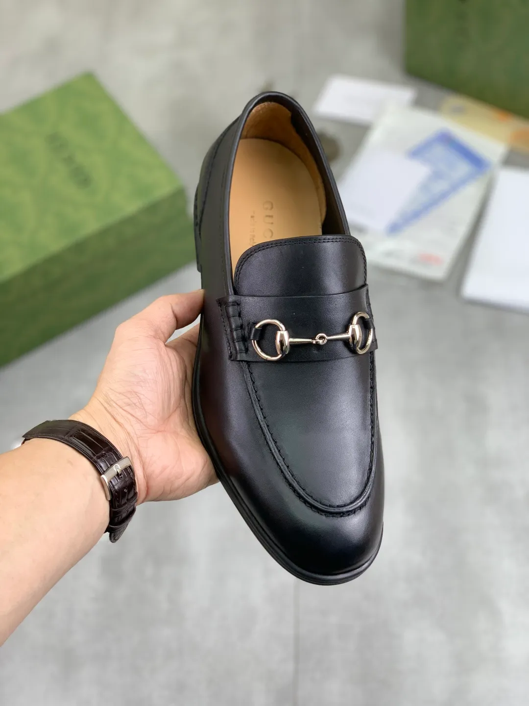 Men's men's shoes 💰P520 [New style] Water dyed cowhide 💰💎💎💎 [Gucci] GUCCI high-end classic men's formal business leather shoes, original order 1:1 authentic goods! Original imported high-end calfskin, original metal buckle, imported first-layer cowhide lining for feet, original outsole, men's shoe size: 38-44 (45 customized) Multiple colors available